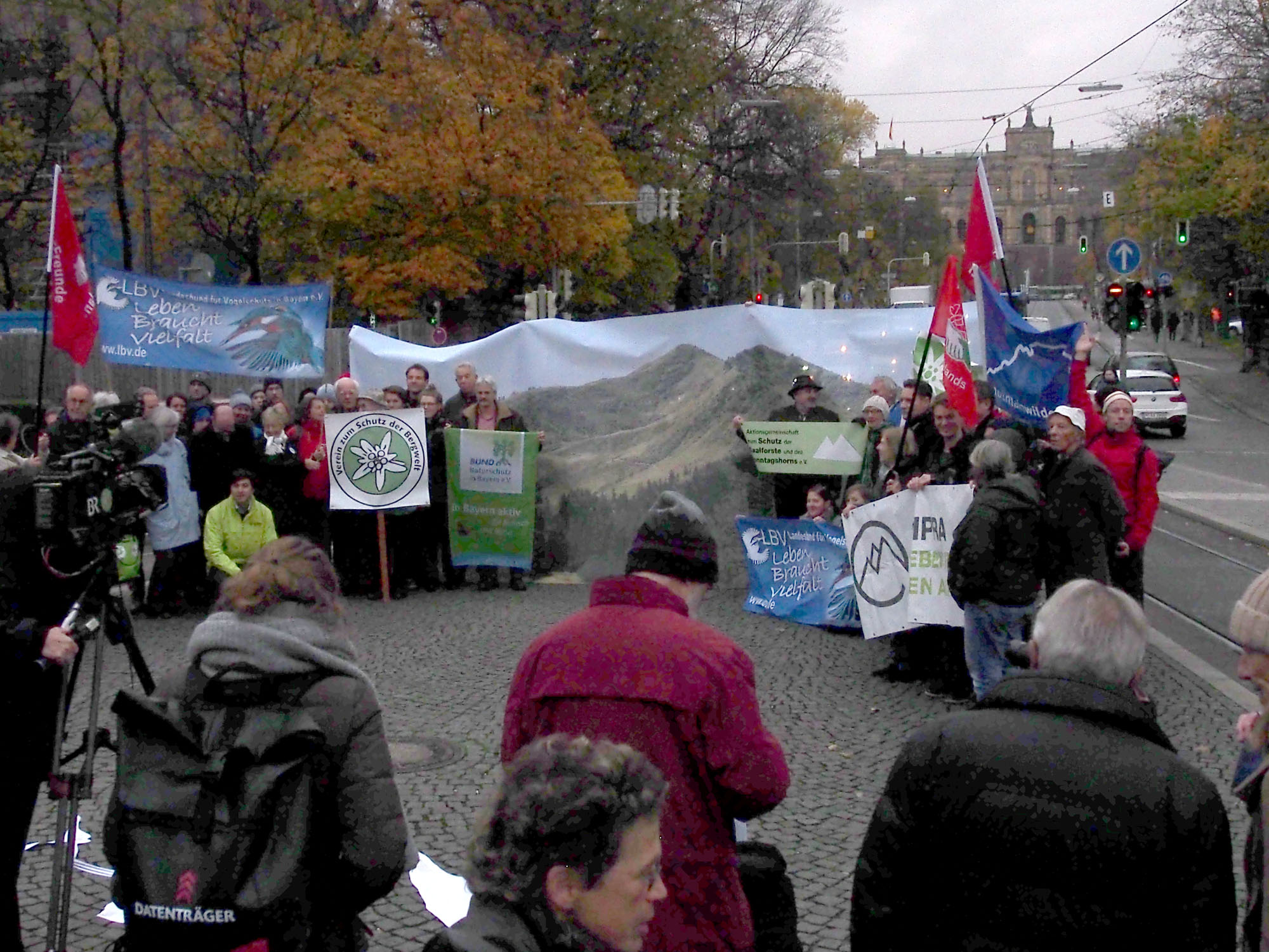 Protestaktion Reidberger Horn Alpenplan